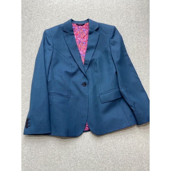 Jessica Altman Womens Blazer Gray Wool Blend Office Career Single Button‎ Lined - Picture 2 of 10